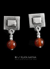 571 Aros con cornalina