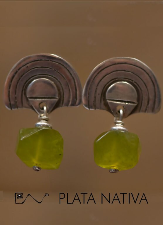 aro bolon con onix verde