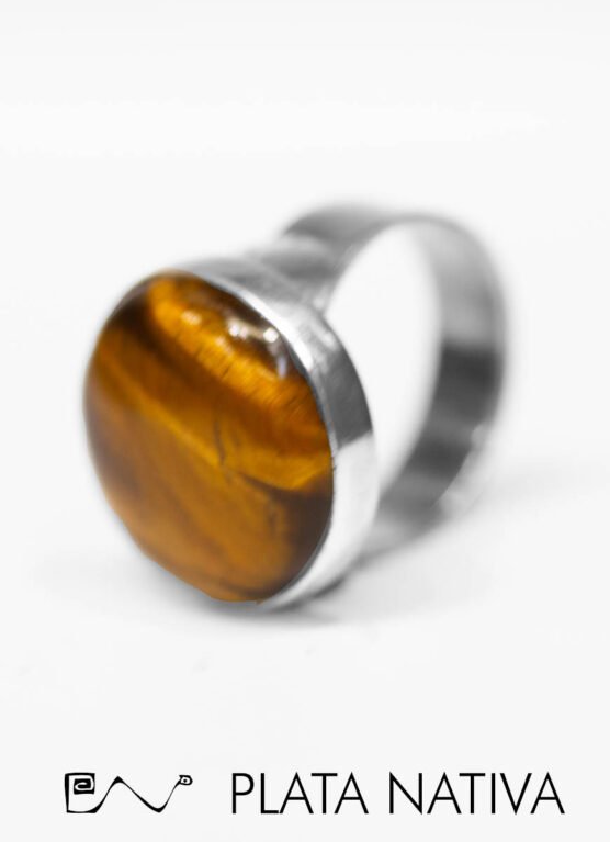 anillo con ojo de tigre