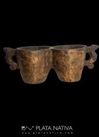 jarro doble de madera