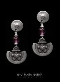 earrings with amethyst