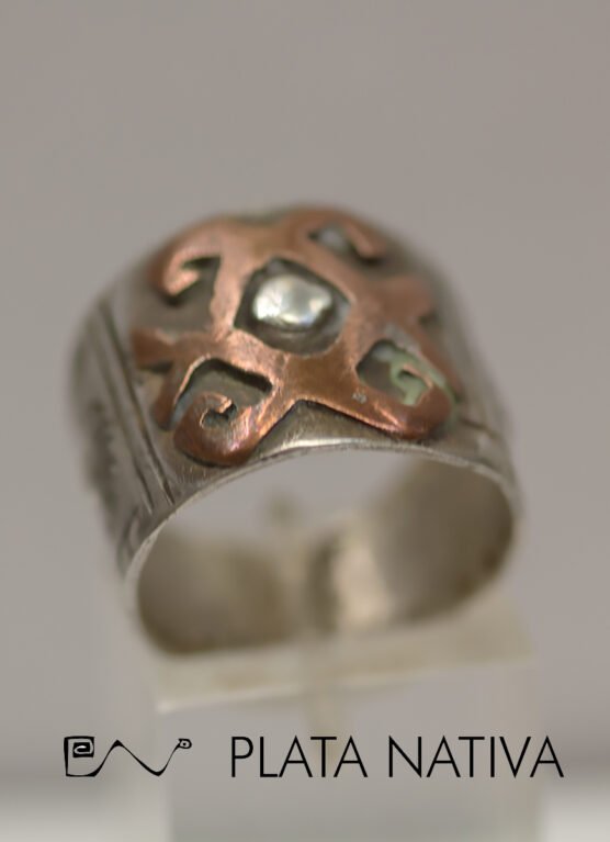 anillo plata y cobre
