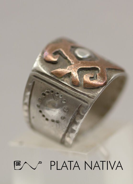 167 Anillo plata y cobre - Imagen 2