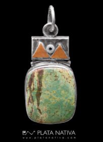 colgante con turquesa