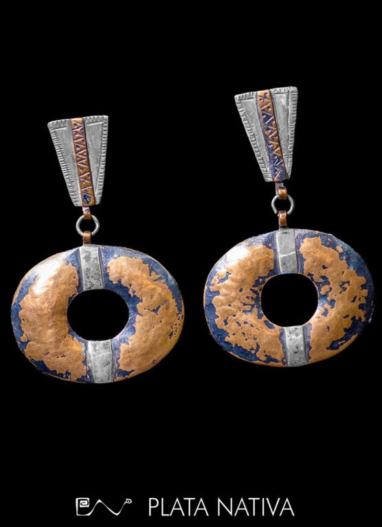 697 Aros plata y cobre