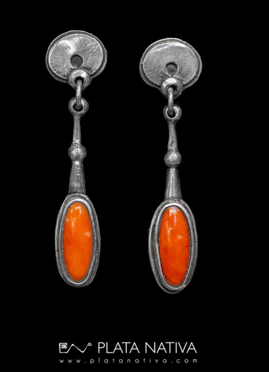 aros largos con coral