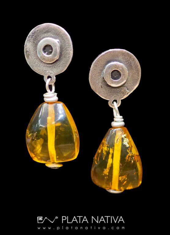 aros con ambar