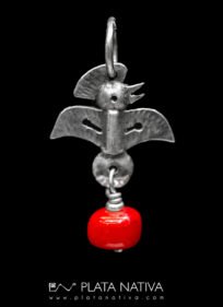 pajarito con coral bambú