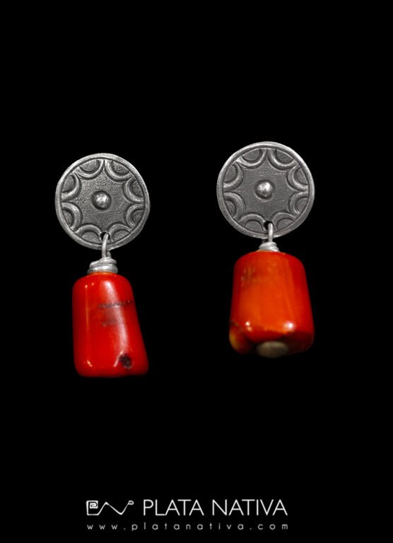 721 Aros con coral bambu