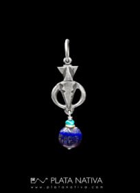 Colgante con lapiz y turquesa