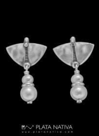 Aros de plata 925, con madre perla