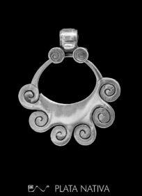 colgante plata sola,rulo