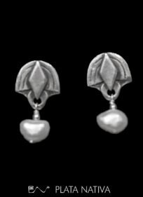 aros de plata con madreperla