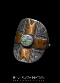 180 Plata,cobre,turquesa