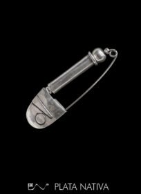 Alfiler de gancho, solo plata