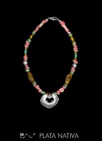 rodocrosita,ambar,serpentina,centro de plata925